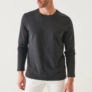 Patrick Assaraf Cotton Longsleeve T Shirt Charcoal Grey XL‎